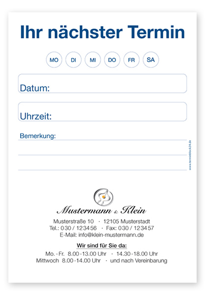 Terminzettel Senior "Classic"