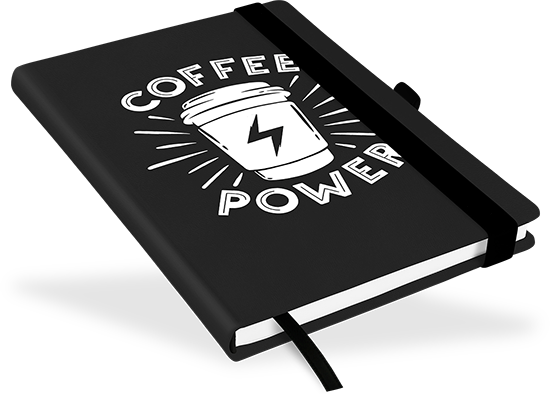 "Smoky Black" - DIN A5 mit deinem Umschlagdesign