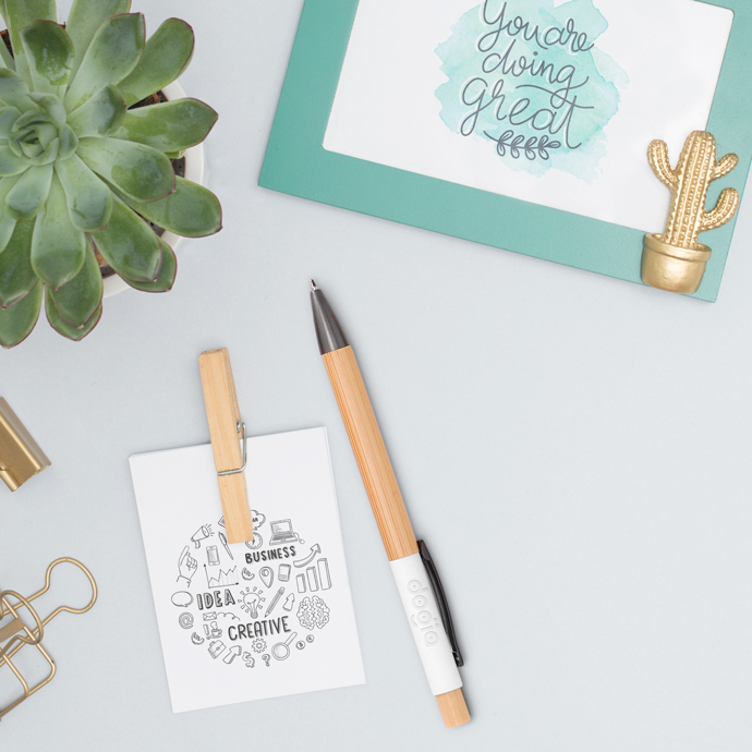 Kugelschreiber Bambus mit Lasergravur oder Digitaldruck