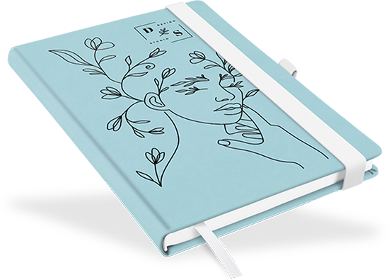 "Türkis" - DIN A5 mit deinem Umschlagdesign