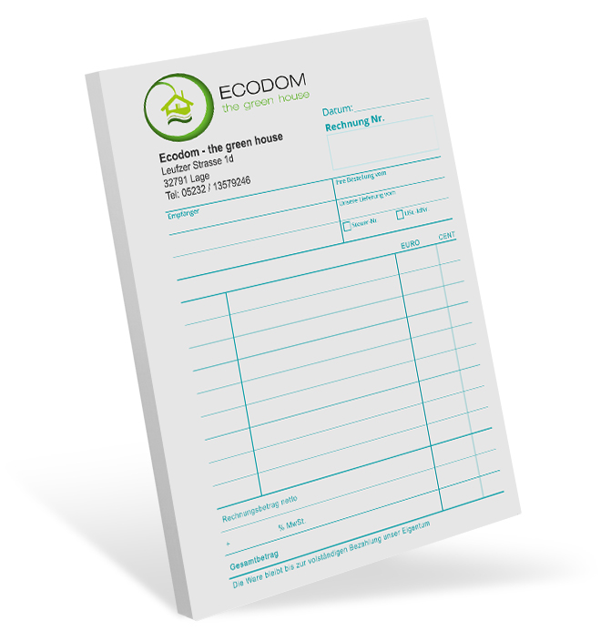 Quittungsblock #3 optional nummeriert