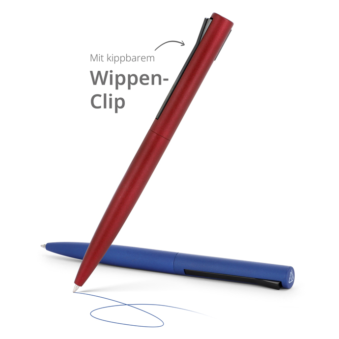 Kugelschreiber Softtouch Metall mit kippbarem Clip
