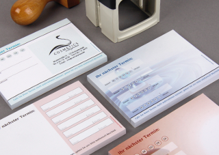 Terminzettel mit Logo gestalten und online bestellen – professionell, flexibel, sichtbar