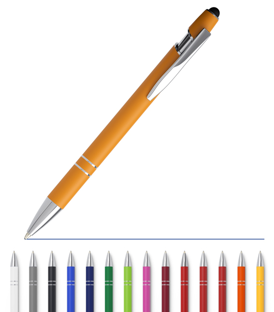 Kugelschreiber Metall mit Softtouch und Stylus