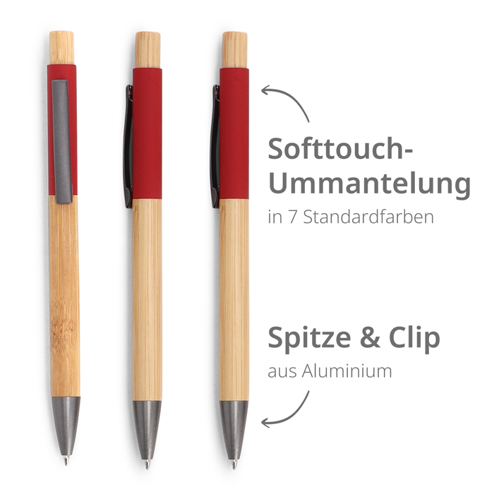 Kugelschreiber Bambus mit Lasergravur oder Digitaldruck