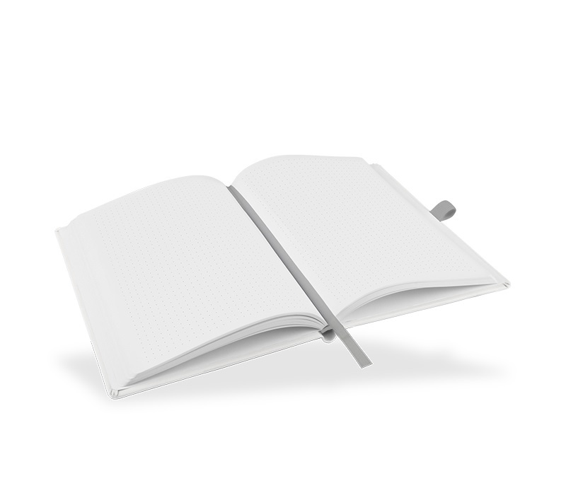 "Nappa weiss" - DIN A5 mit deinem Umschlagdesign