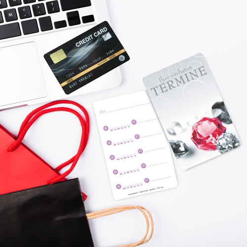 Einzelhandel Terminkarten