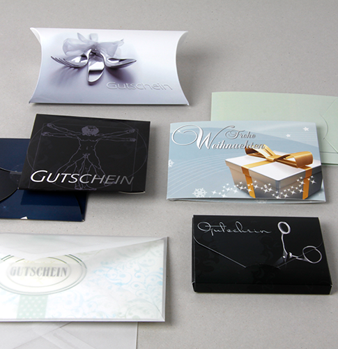 Vielfältige Gutscheinkarten für jeden Anlass