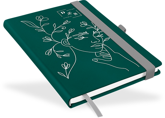 "Midnight Green" - DIN A5 mit deinem Umschlagdesign