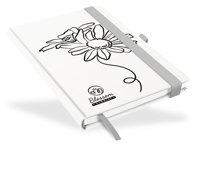 "Nappa weiss" - DIN A5 mit deinem Umschlagdesign