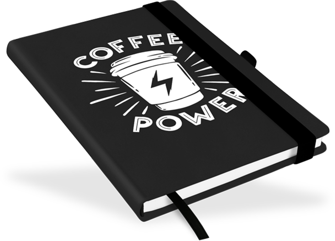 "Smoky Black" - DIN A5 mit deinem Umschlagdesign