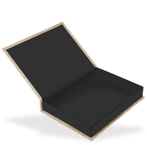 Klappschachtel 14 x 19 cm, ohne Bildausschnitt, Innenschachtel schwarz