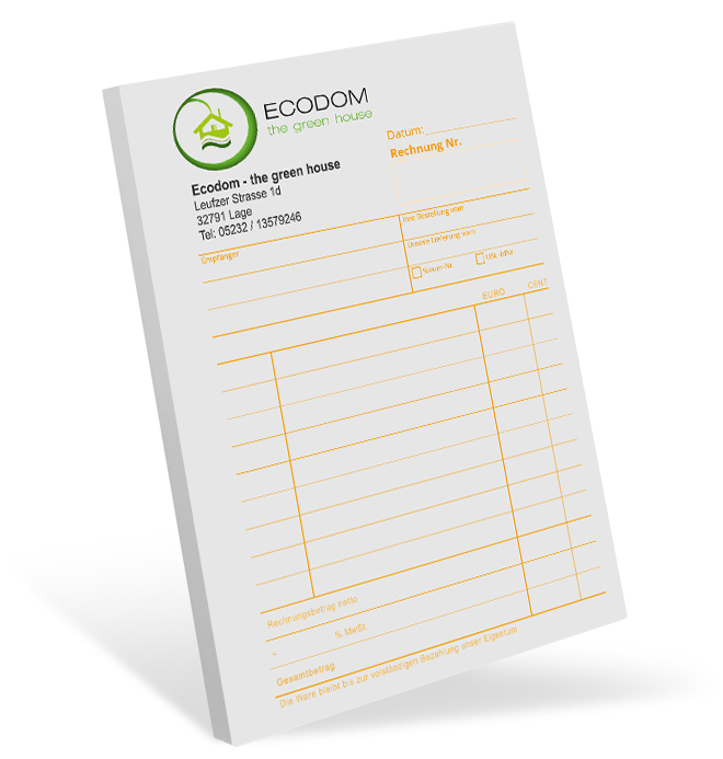 Quittungsblock #3 optional nummeriert