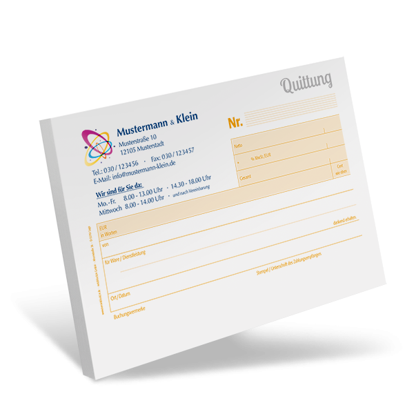 Quittungsblock #4 optional nummeriert