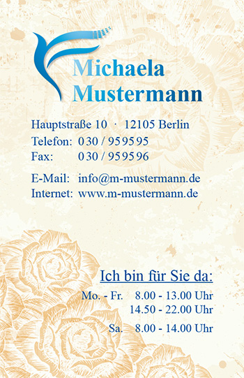 Visitenkarte "bird stamp"