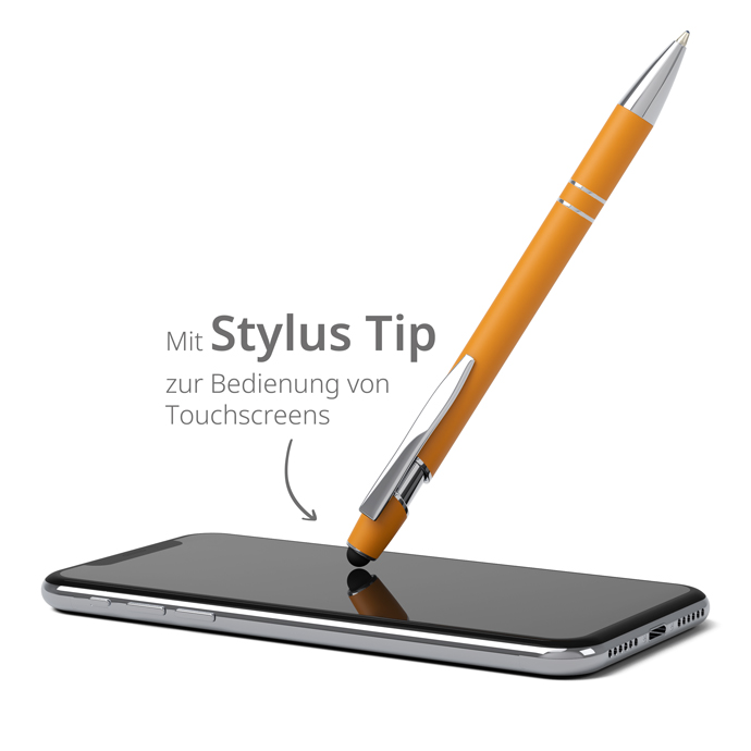 Kugelschreiber Metall mit Softtouch und Stylus