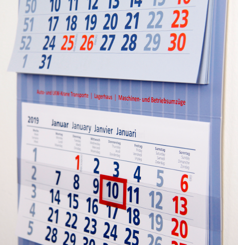 Was ist ein 3-Monatskalender mit Mehrblock?