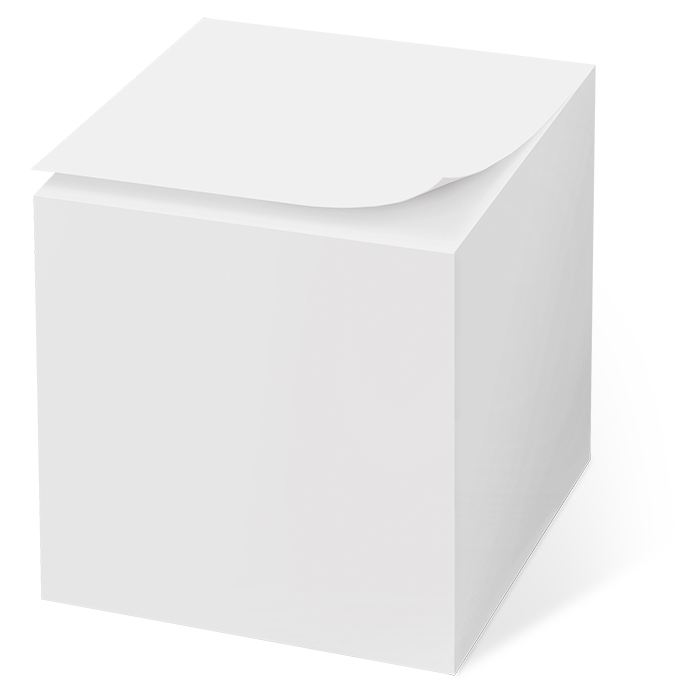 Notiz-Zettelklotz 9 x 9 x 9 cm Siebdruck mit Varianten individuell konfigurieren