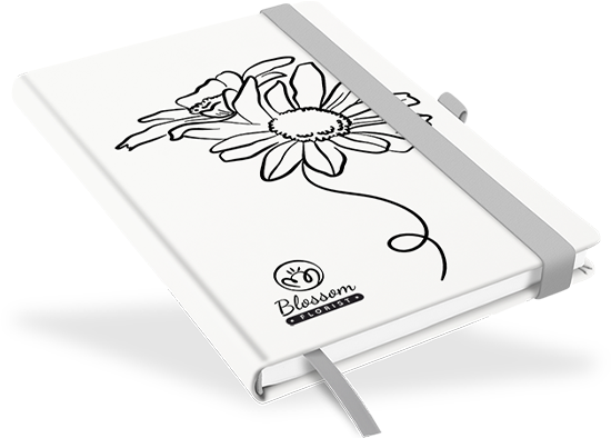 "Nappa weiss" - DIN A5 mit deinem Umschlagdesign