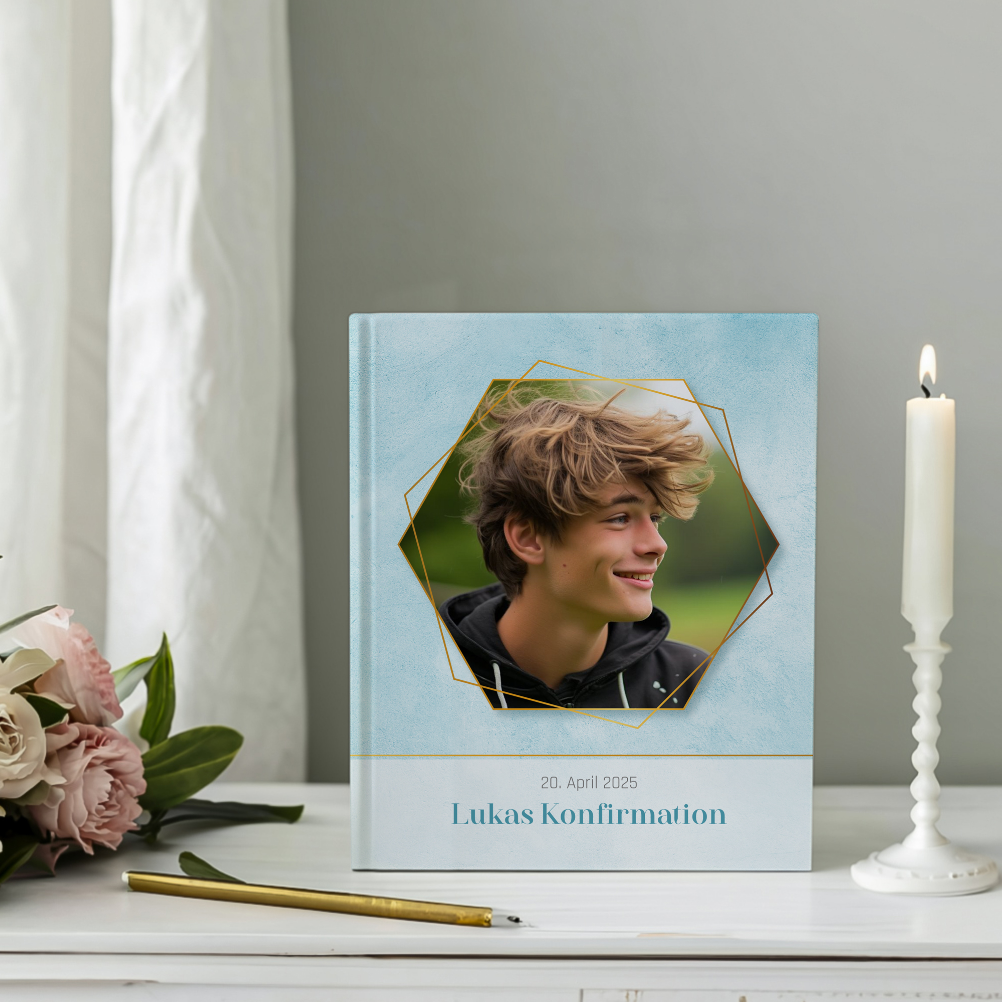 Hochwertiges Gästebuch zur Konfirmation