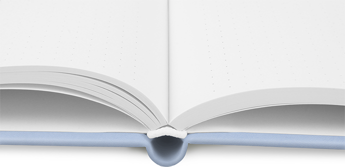 "Light Blue" - DIN A5 mit deinem Umschlagdesign