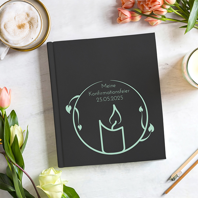 Gästebuch Konfirmation Schwarz