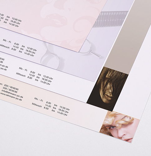 Briefpapier für den Friseursalon