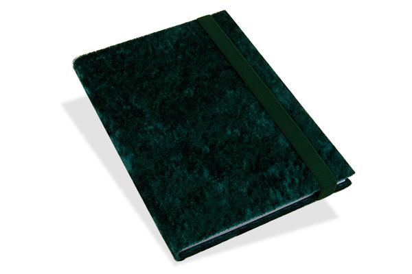 BIZBOOX® Spiegelsamt dunkelgrün DIN A5