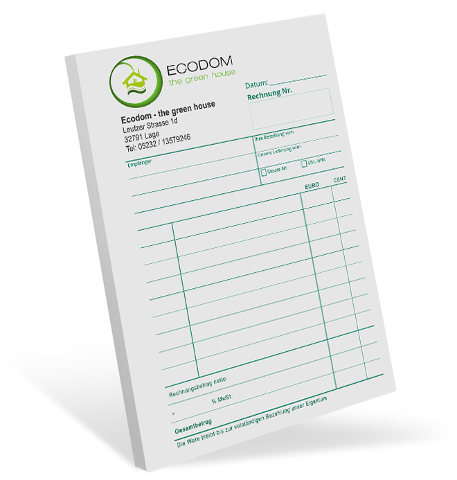 Quittungsblock #3 optional nummeriert