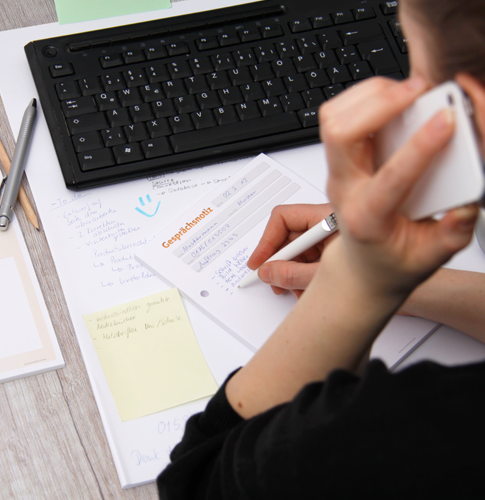 Gesprächsnotizblock Standard