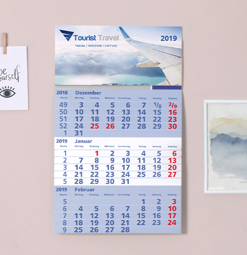 Vielfältiger 1-Block-Wandkalender