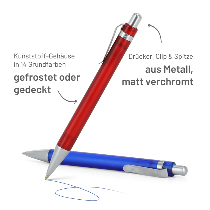 Kugelschreiber Arctis mit Metallelementen