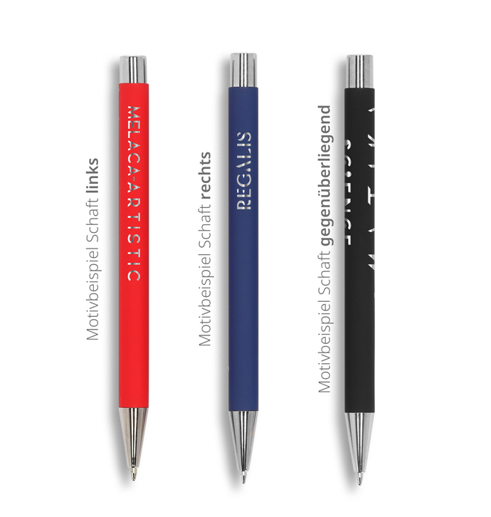 Kugelschreiber Softtouch Aluminium ohne Clip