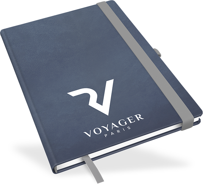 "Purple Navy" - Large mit deinem Umschlagdesign